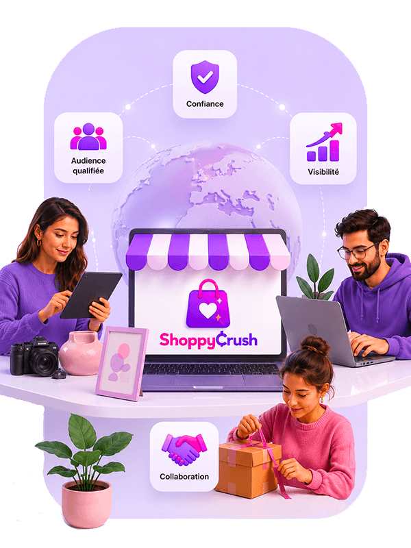 Équipe de partenaires ShoppyCrush en collaboration